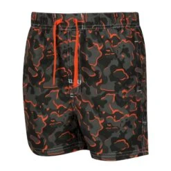 Regatta Jongens Skander II Camo Zwemshort (Druivenblad/Magma Sinaasappel) -Modekleding jongens skander ii camo zwemshort druivenbladmagma sinaasappel 3