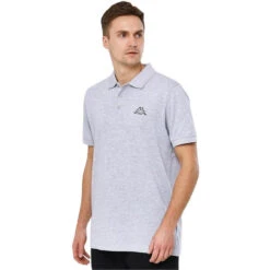 Kappa Peleot Polo, Mannen, T-shirt, Grijs -Modekleding kappa peleot polo mannen t shirt grijs 2
