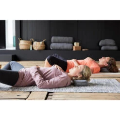 Katoenen Kuitbroek Voor Zachte Yoga Dames Ecodesigned -Modekleding katoenen kuitbroek zachte yoga dames ecodesigned zwart grijs 7