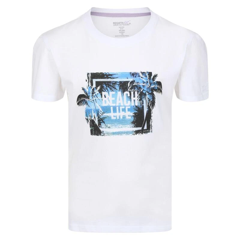 Regatta Kinderen/Kinderen Bosley V Beach Tshirt (Wit) 3 Regatta Kinderen/Kinderen Bosley V Beach Tshirt (Wit)