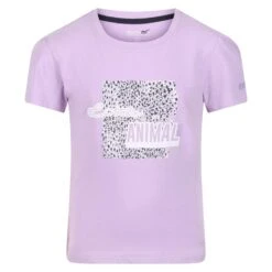 Regatta Kinderen/Kinderen Bosley V Grafisch Print TShirt (Pastel Lila)