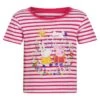 Regatta Kinderen/Kinderen Peppa Pig Stripe Tshirt (Roze Fusion/Wit)