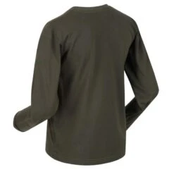 Regatta Kinderen/Kinderen Wenbie II Grafisch Print TShirt (Donkere Khaki) -Modekleding kinderenkinderen wenbie ii grafisch print tshirt donkere khaki 1