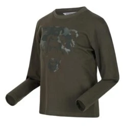 Regatta Kinderen/Kinderen Wenbie II Grafisch Print TShirt (Donkere Khaki) -Modekleding kinderenkinderen wenbie ii grafisch print tshirt donkere khaki 3