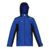 Regatta Kinder/Kids Highton Hooded Waterdicht Jasje (Surf Spray/Zwart)