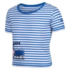 Regatta Kinder/Kids Peppa Pig Gestreept Tshirt Met Contrast (Keizerlijk Blauw/Wit) -Modekleding kinderkids peppa pig gestreept tshirt met contrast keizerlijk blauwwit 3