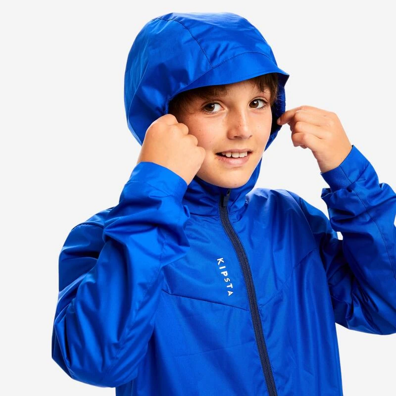 Kipsta Regenjas Voor Voetbal Kinderen T500 6 Kipsta Regenjas Voor Voetbal Kinderen T500 - Afbeelding 4