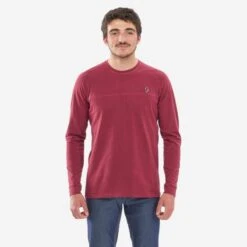 Simond Klimshirt ML Voor Heren Vertika Rood Bordeaux -Modekleding klimshirt ml voor heren vertika rood bordeaux 1