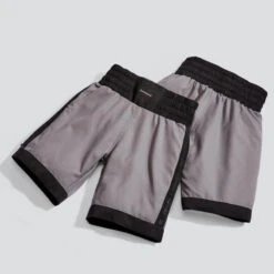 Lichte En Ademende Boksshort Voor Heren 500 Grijs/zwart -Modekleding lichte en ademende boksshort voor heren 500 grijszwart 2