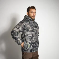 Lichte Regenjas Voor Jagen 100 15 Lichte Regenjas Voor Jagen 100 -Modekleding lichte regenjas voor jagen 100 camouflage grijs 4