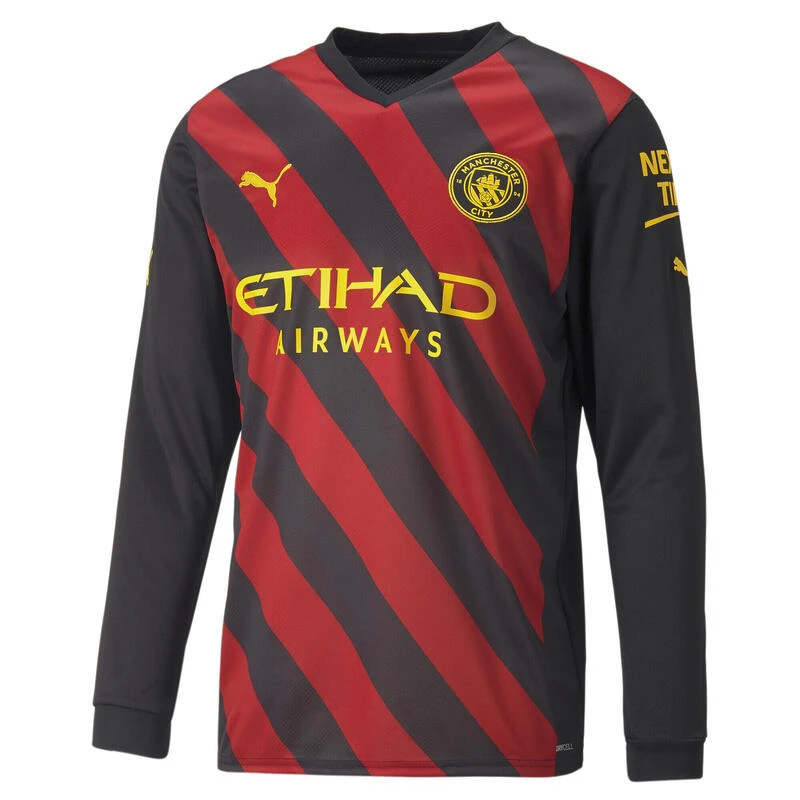 Manchester City FC Uit 22/23 Replica Jersey Met Lange Mouwen Heren PUMA 3 Manchester City FC Uit 22/23 Replica Jersey Met Lange Mouwen Heren PUMA