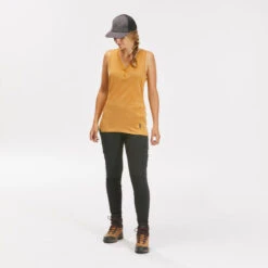 Merino Topje Voor Backpacken Dames Travel 500 Koraal -Modekleding merino topje voor backpacken dames travel 500 geel 5