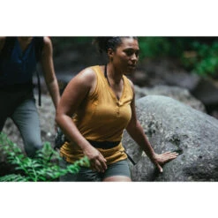 Merino Topje Voor Backpacken Dames Travel 500 Koraal -Modekleding merino topje voor backpacken dames travel 500 geel 8