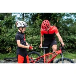 Rockrider Mountainbikeshort Voor Kinderen 500 -Modekleding mountainbikeshort voor kinderen 500 zwartrood 12