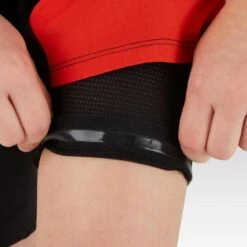 Rockrider Mountainbikeshort Voor Kinderen 500 -Modekleding mountainbikeshort voor kinderen 500 zwartrood 5