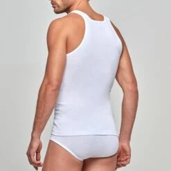 Mouwloos Hemd Puur Katoen Essentials -Modekleding mouwloos hemd puur katoen essentials 2