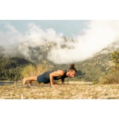 Mouwloos Yogashirt Voor Heren Naadloos -Modekleding naadloos en mouwloos yogashirt voor heren donkergrijs 4