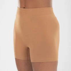 Naadloze Short Voor Moderne Dans Dames 15 Naadloze Short Voor Moderne Dans Dames -Modekleding naadloze short voor moderne dans dames lichtbruin 4