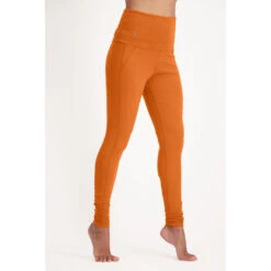 OM Legging - Comfortabele Loose-fit Legging - Biologisch Katoen - Roodbruin