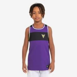 Omkeerbare Basketbal Tank Top Kinderen T500R