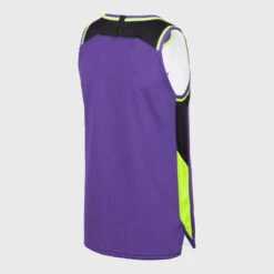Omkeerbare Basketbal Tank Top Kinderen T500R -Modekleding omkeerbaar mouwloos basketbalshirt voor kinderen t500r witpaars 9