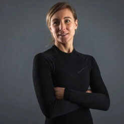 Ondershirt Met Lange Mouwen Voor Sportief Fietsen Dames Zwart -Modekleding ondershirt met lange mouwen voor sportief fietsen dames zwart 1