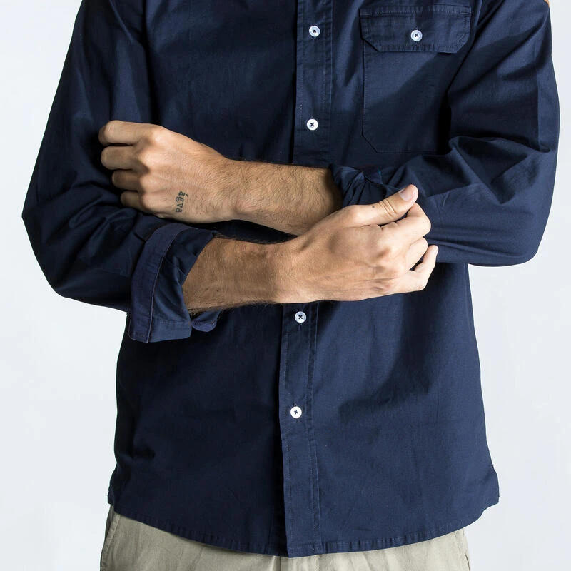 Tribord Overhemd Voor Heren Sailing 100 Lange Mouwen 9 Tribord Overhemd Voor Heren Sailing 100 Lange Mouwen - Afbeelding 7