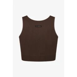 Premium Seamless Rib Top Thoughtful - Bruin - Sportbeha - Crop Top Sport Dames -Modekleding premium seamless rib top thoughtful bruin sportbeha crop top sport dames 4
