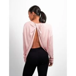 Pursue Fitness Cross Back Sweater Roze -Modekleding pursue fitness cross back sweater roze 4