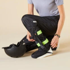 BTWIN Regenbroek Met Geïntegreerde Schoencovers Voor Op De Fiets 100 Zwart -Modekleding regenbroek met geintegreerde schoencovers voor op de fiets 100 zwart 4