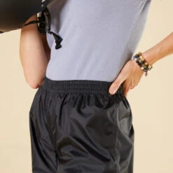 BTWIN Regenbroek Met Geïntegreerde Schoencovers Voor Op De Fiets 100 Zwart -Modekleding regenbroek met geintegreerde schoencovers voor op de fiets 100 zwart 6