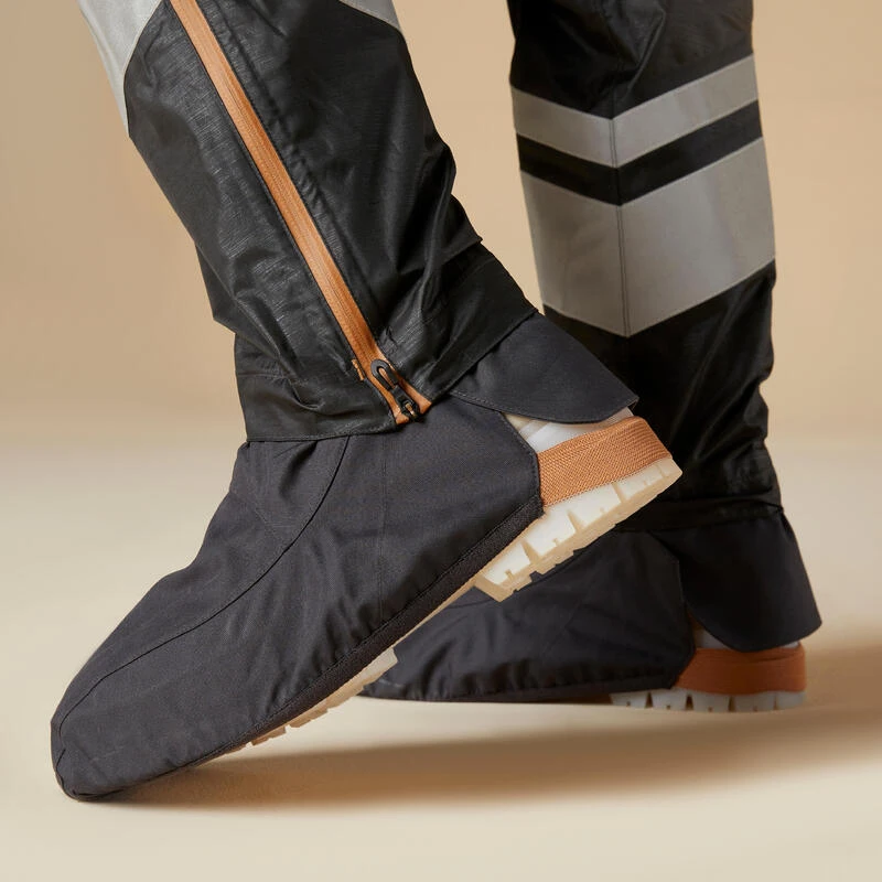 BTWIN Regenbroek Met Geïntegreerde Schoencovers Voor Op De Fiets 540 Dames Zwart 6 BTWIN Regenbroek Met Geïntegreerde Schoencovers Voor Op De Fiets 540 Dames Zwart - Afbeelding 4