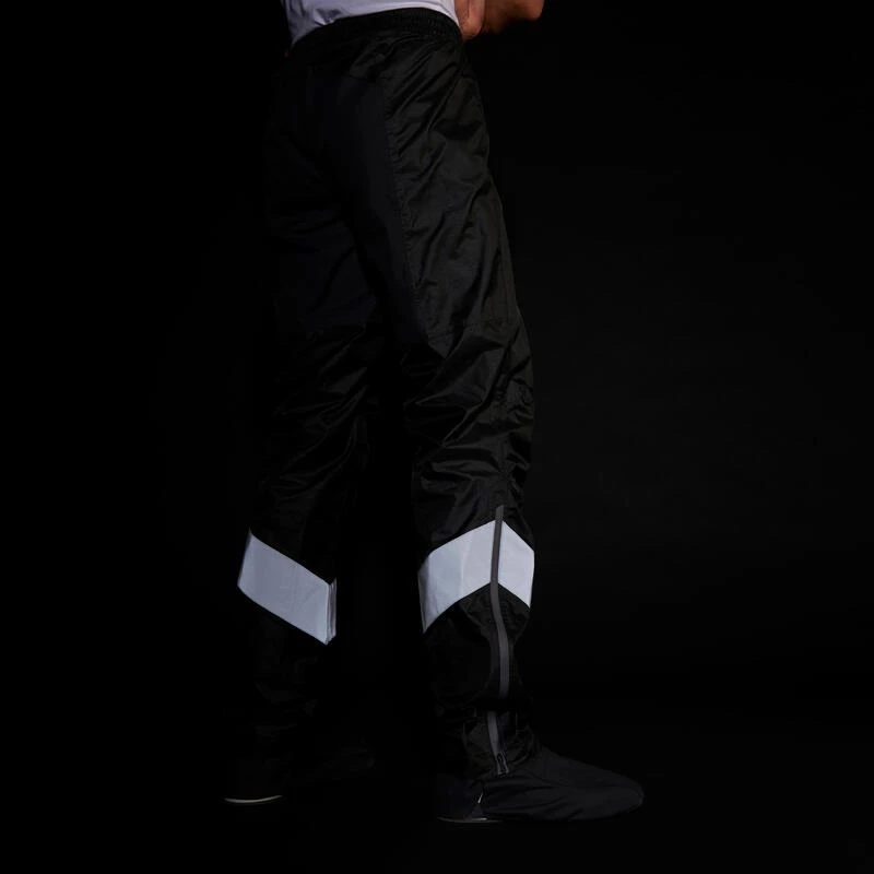 BTWIN Regenbroek Met Geïntegreerde Schoencovers Voor Op De Fiets 540 Heren Zwart 9 BTWIN Regenbroek Met Geïntegreerde Schoencovers Voor Op De Fiets 540 Heren Zwart - Afbeelding 7