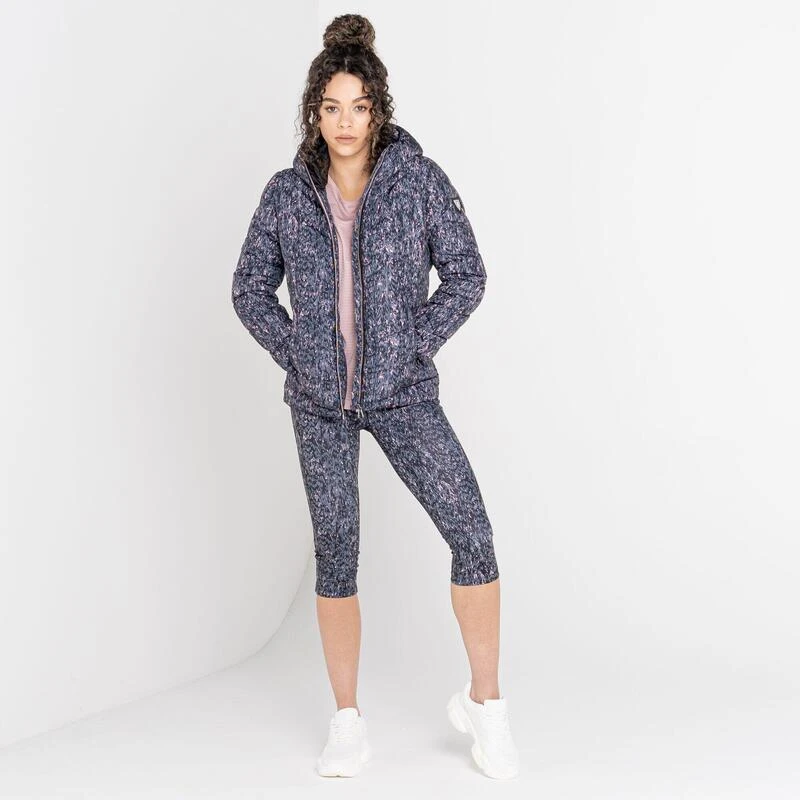 Dare 2b Reputable Dames Hiking Jas - Donkergrijs Roze Print 7 Dare 2b Reputable Dames Hiking Jas - Donkergrijs Roze Print - Afbeelding 5