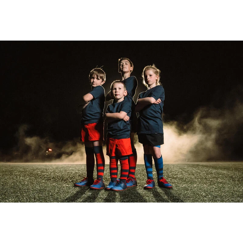 Rugbyshirt Met Korte Mouwen Voor Kinderen Franse Team R100 Blauw 10 Rugbyshirt Met Korte Mouwen Voor Kinderen Franse Team R100 Blauw - Afbeelding 8