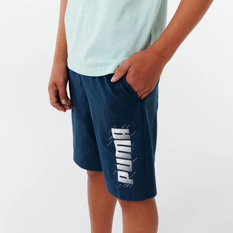 Puma Short Voor Jongens Marineblauw Met Opdruk 4 Puma Short Voor Jongens Marineblauw Met Opdruk - Afbeelding 2
