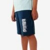 Puma Short Voor Jongens Marineblauw Met Opdruk -Modekleding short voor jongens marineblauw met opdruk