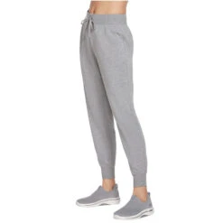 Skechers Restful Jogger Pant, Vrouwen, Broeken, Grijs -Modekleding skechers restful jogger pant vrouwen broeken grijs 1