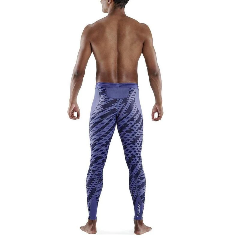 SKINS Series-3 Heren Lange Panty - Blauw Geo - Maat M 6 SKINS Series-3 Heren Lange Panty - Blauw Geo - Maat M - Afbeelding 4