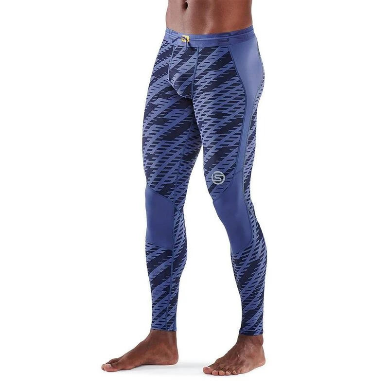 SKINS Series-3 Heren Lange Panty - Blauw Geo - Maat M 3 SKINS Series-3 Heren Lange Panty - Blauw Geo - Maat M