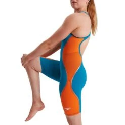 Speedo Fastskin LZR Pure Intent Openback Kneeskin - Pacific Inferno -Modekleding speedo fastskin lzr pure intent openback kneeskin pacific inferno 3