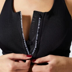 Sportbeha Voor Fitness 540 Gemiddelde Ondersteuning Rits -Modekleding sportbeha voor fitness 540 gemiddelde ondersteuning rits zwart 3
