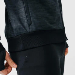 Kalenji Hardloopjack Voor Heren Run Warm+ -Modekleding sweater met rits en capuchon voor hardlopen heren warm zwart 5