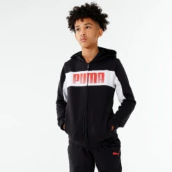 Puma Synthetisch En Ademend Trainingspak Voor Kinderen Zwart -Modekleding synthetisch en ademend trainingspak voor kinderen zwart 1