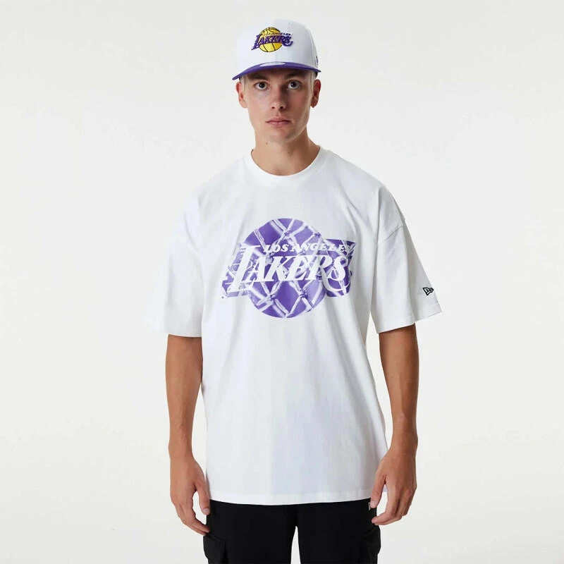 NEW ERA T-shirt Los Angeles Lakers NBA Infill Logo 3 NEW ERA T-shirt Los Angeles Lakers NBA Infill Logo