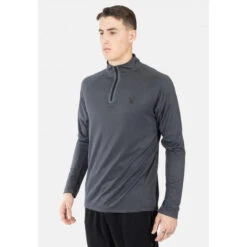 Spyder T-shirt Met Lange Mouwen Met 1/4 Rits -Modekleding t shirt met lange mouwen met 14 rits 1