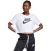 T-shirt Nike Sportswear Essential Cropped Logo, Wit, Dames