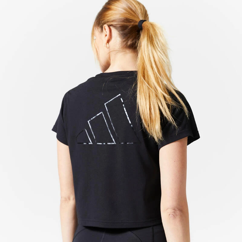 ADIDAS T-shirt Voor Cardiofitness Dames Zwart 5 ADIDAS T-shirt Voor Cardiofitness Dames Zwart - Afbeelding 3