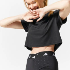 ADIDAS T-shirt Voor Cardiofitness Dames Zwart 9 ADIDAS T-shirt Voor Cardiofitness Dames Zwart -Modekleding t shirt voor cardiofitness dames zwart 3