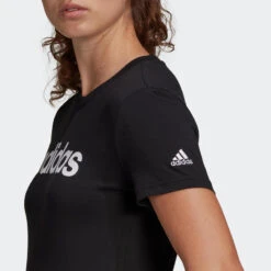 ADIDAS T-SHIRT VOOR FITNESS EN SOFT TRAINING DAMES ZWART -Modekleding t shirt voor fitness en soft training dames zwart 4